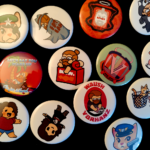 Stack of Vaush's Bizarre Adventure Buttons
